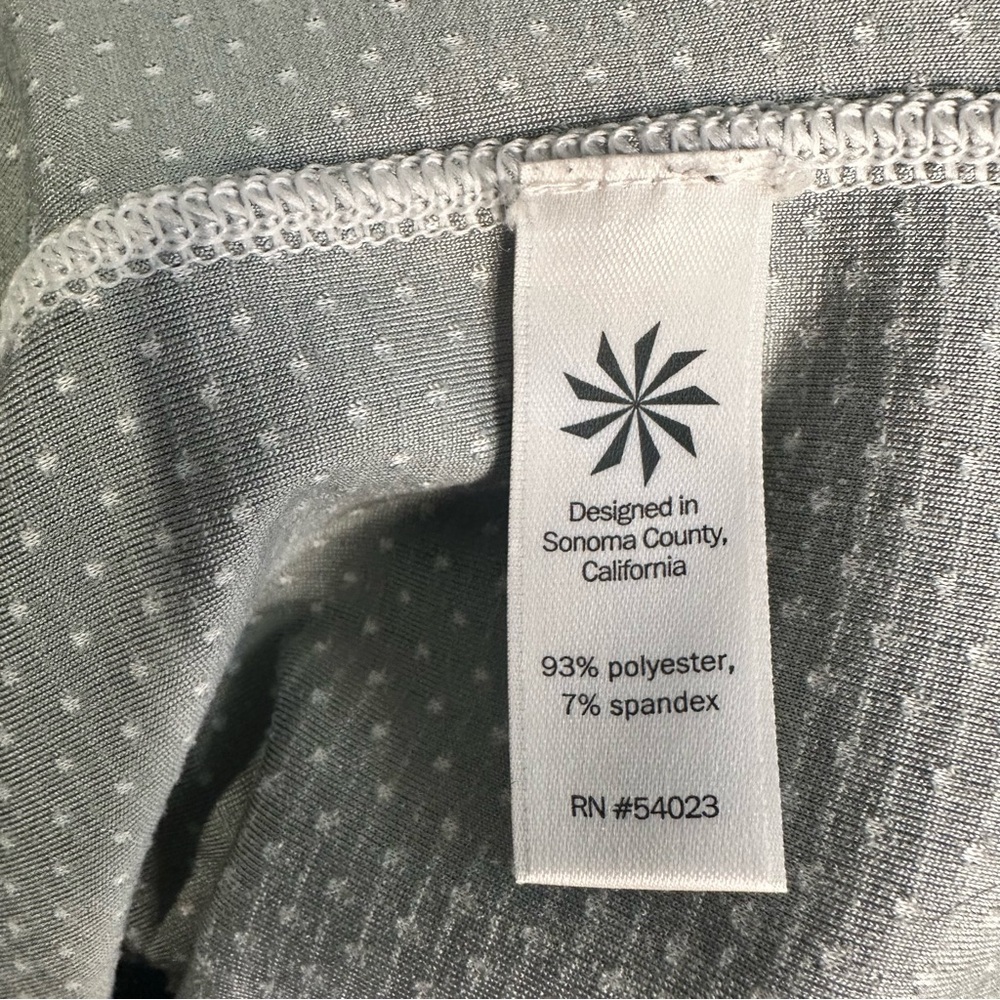 Athleta Pullover Women's Small Gray White Striped Hoodie Long Sleeve - Picture 11 of 12